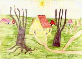 Kinderbild 'Haus-Baum-Weg 1'